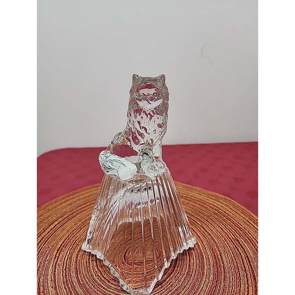 Vintage Lenox Grace & Glamour Crystal Cat Persian Sitting  1996 Made In Germany